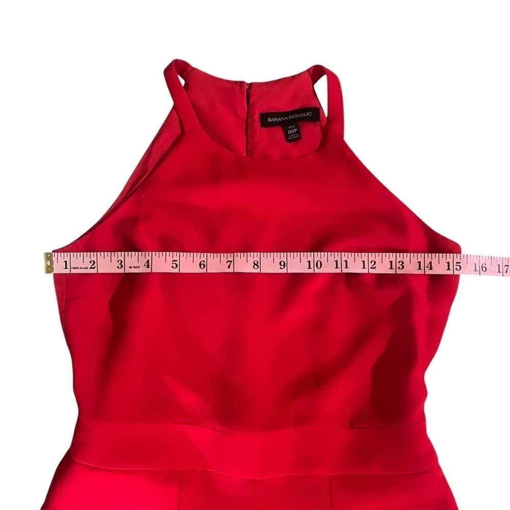 Banana Republic Elegant Red Women's Halter Jumpsuit Size 00P - Picture 4 of 9